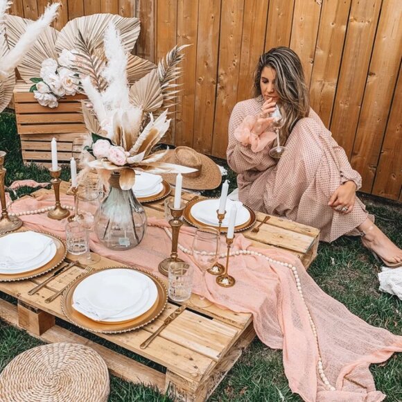 NWT MINKPINK Open Back Blush with Black Polkadot Maxi Dress XSMALL - Picture 10 of 16